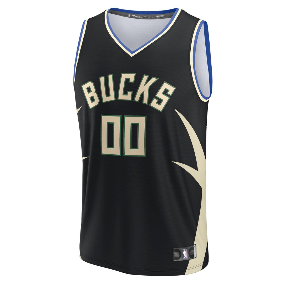 Milwaukee Bucks Fanatics Custom Fast Break Jersey - Statement Edition - Black | NBA Fan Gear