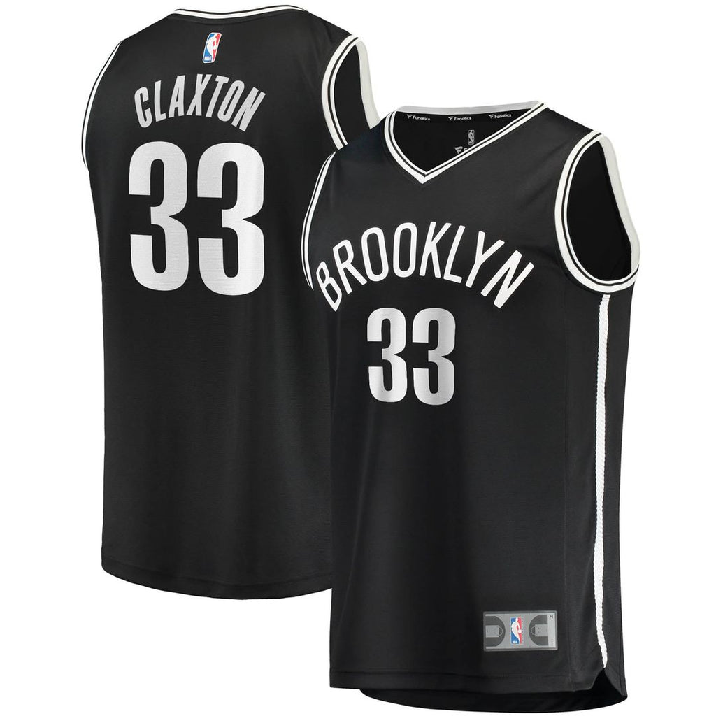Nicolas Claxton Brooklyn Nets Fanatics Fast Break Replica Jersey - Icon Edition - Black | NBA Fan Gear