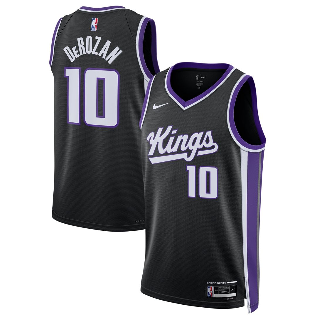 DeMar DeRozan Sacramento Kings Nike Unisex Swingman Player Jersey - Icon Edition - Black | NBA Fan Gear