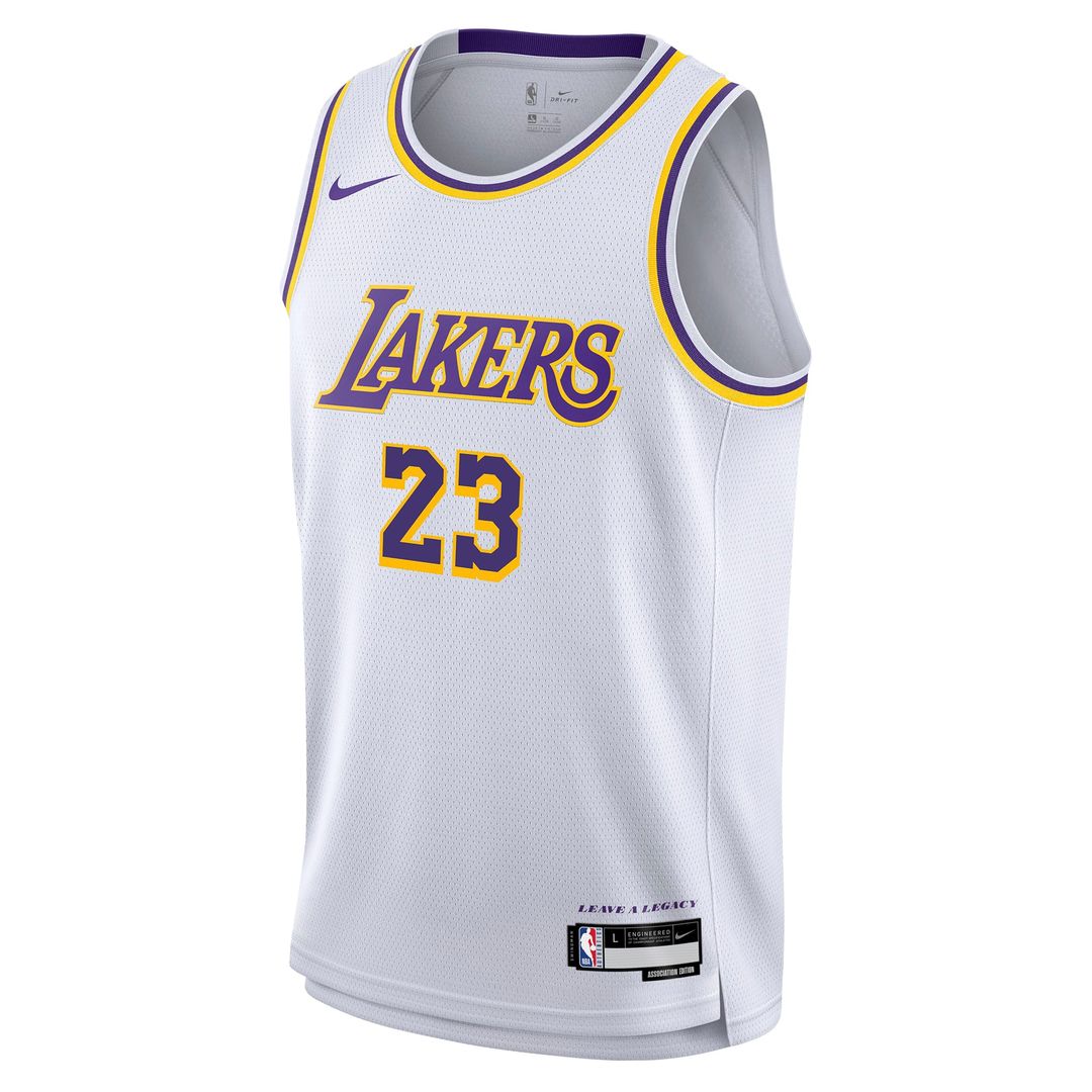 LeBron James Los Angeles Lakers Nike Youth Swingman Jersey - Association Edition - White | NBA Fan Gear