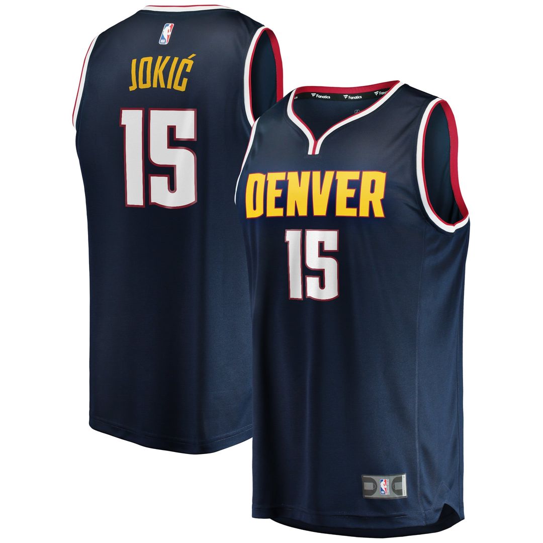 Nikola Jokic Denver Nuggets Fanatics Fast Break Player Jersey - Icon Edition - Navy | NBA Fan Gear