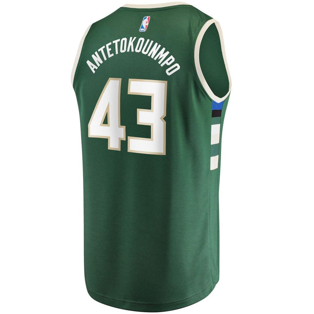 Thanasis Antetokounmpo Milwaukee Bucks Fanatics Fast Break Replica Player Jersey - Icon Edition - Hunter Green | NBA Fan Gear