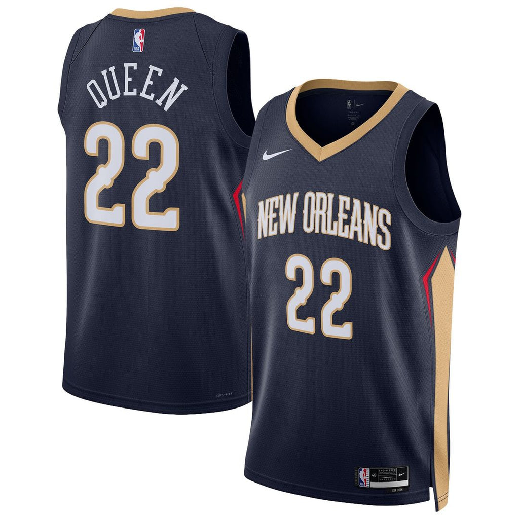 Derik Queen New Orleans Pelicans Nike Unisex Swingman Jersey - Icon Edition - Navy | NBA Fan Gear