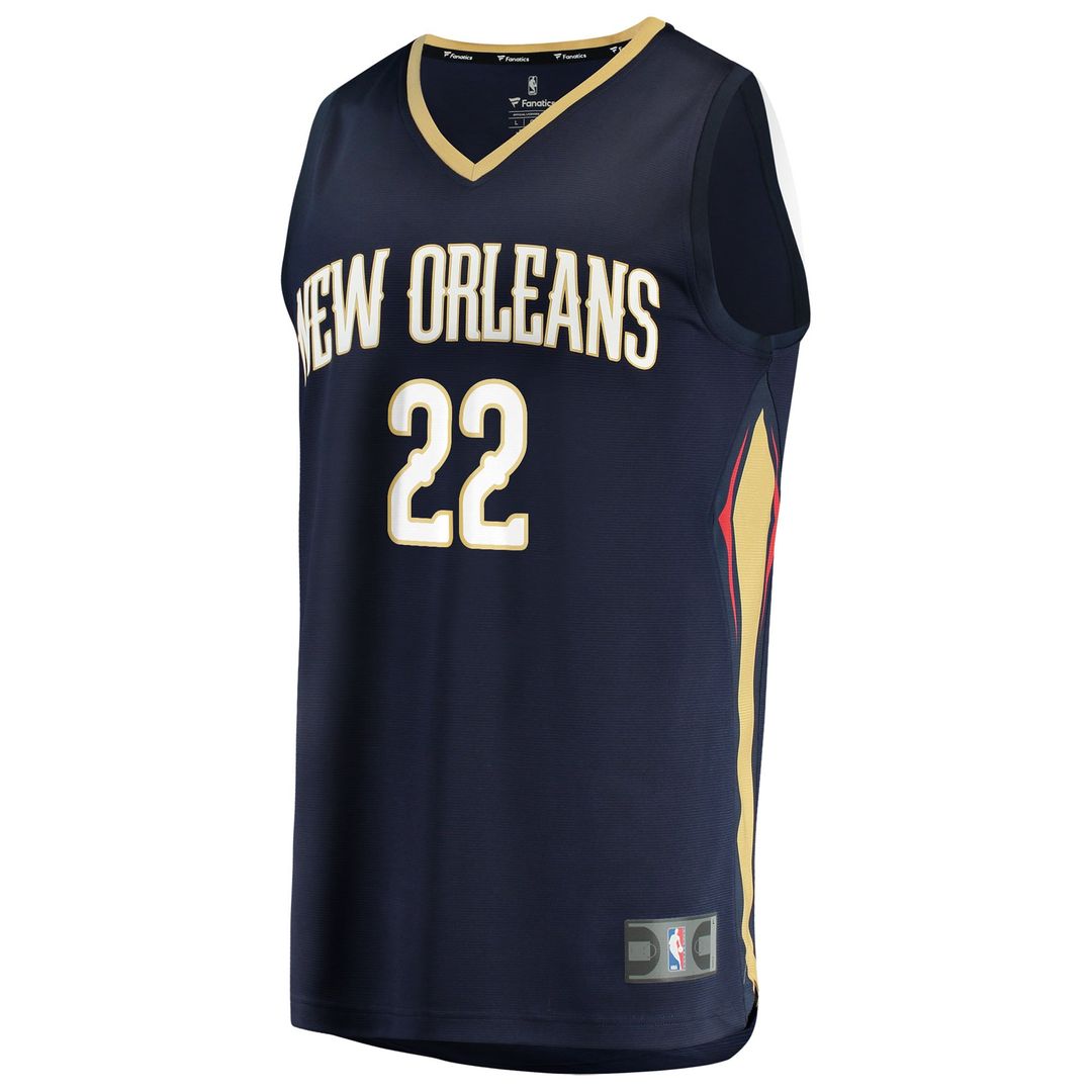 Derik Queen New Orleans Pelicans Fanatics Fast Break Replica Jersey - Navy - Icon Edition | NBA Fan Gear