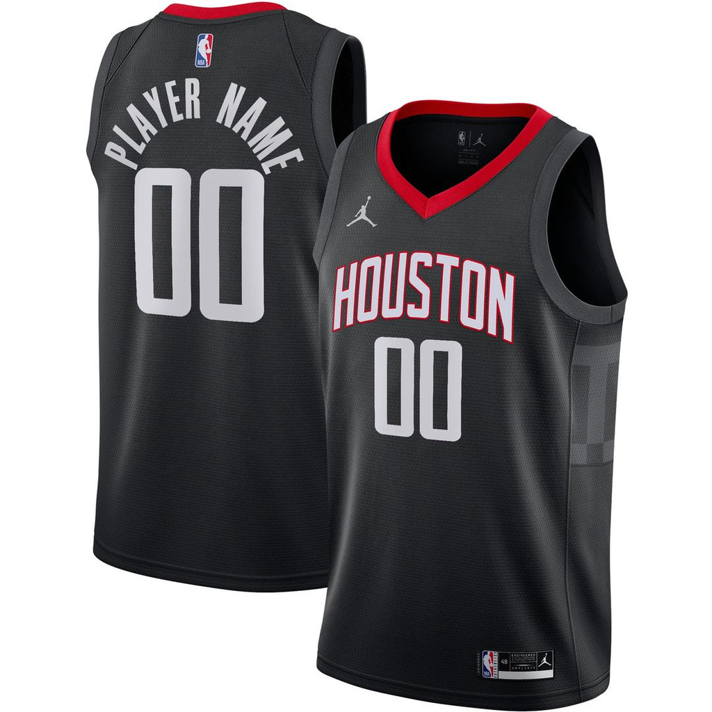 Houston Rockets Jordan Brand Swingman Custom Jersey - Statement Edition - Black | NBA Fan Gear