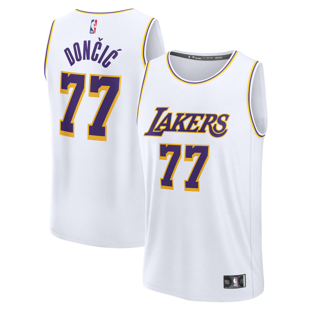 Luka Dončić Los Angeles Lakers Fanatics Youth Fast Break Replica Jersey - White - Association Edition | NBA Fan Gear