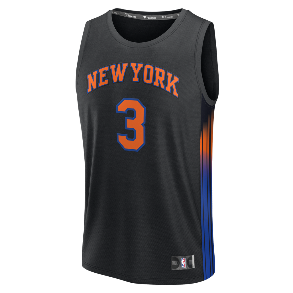 Josh Hart New York Knicks Fanatics Youth Fast Break Jersey - Statement Edition - Black | NBA Fan Gear