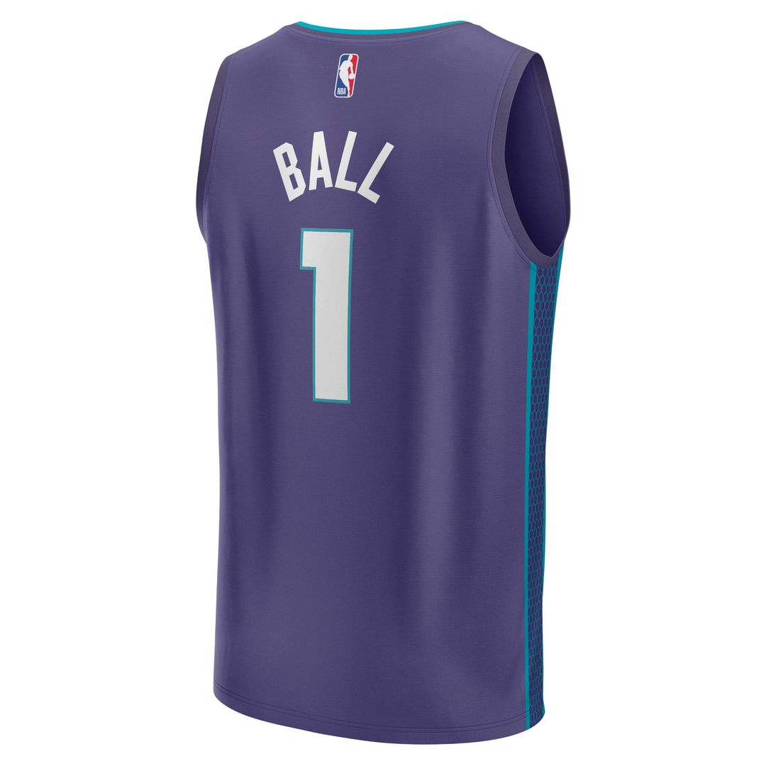 LaMelo Ball Charlotte Hornets Fanatics Fast Break Replica Player Jersey - Statement Edition - Purple | NBA Fan Gear