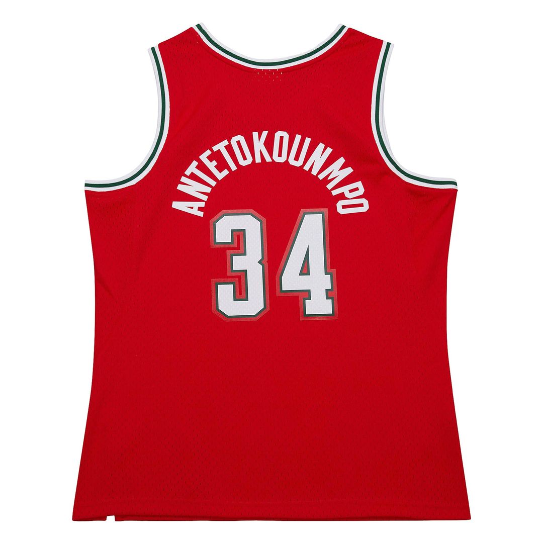 Giannis Antetokounmpo Milwaukee Bucks Mitchell & Ness 2014/ 15 Hardwood Classics Swingman Jersey - Red | NBA Fan Gear