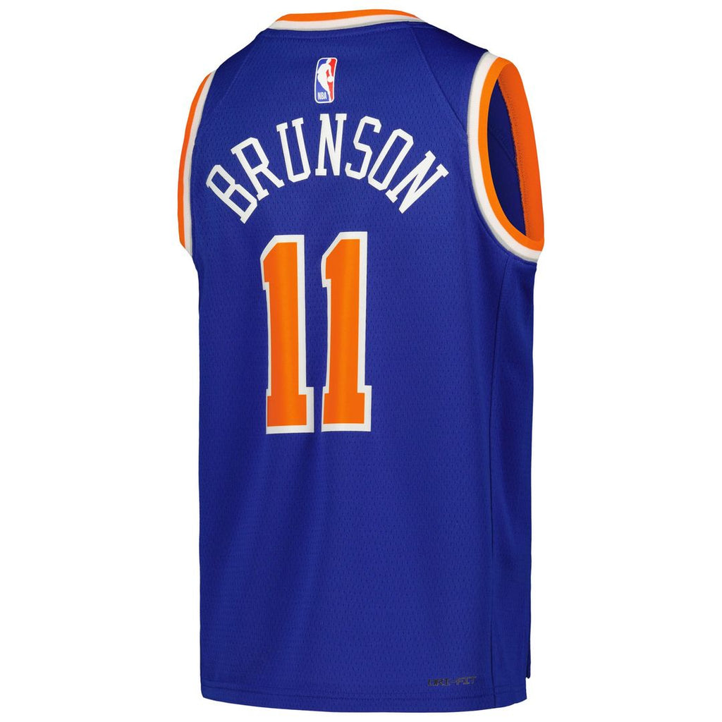 Jalen Brunson New York Knicks Nike Youth Swingman Jersey - Icon Edition - Blue | NBA Fan Gear