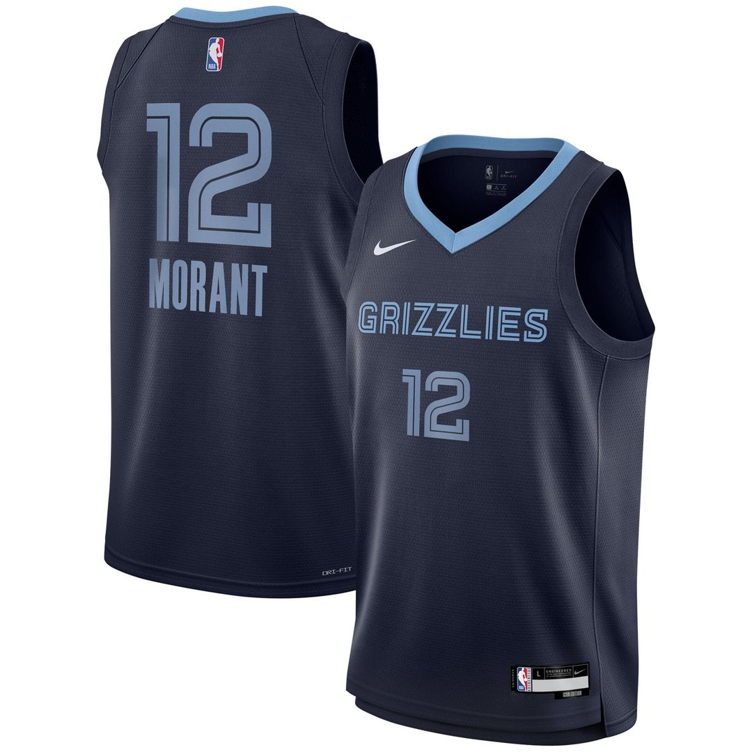 Ja Morant Memphis Grizzlies Nike Youth Swingman Jersey - Icon Edition - Navy | NBA Fan Gear