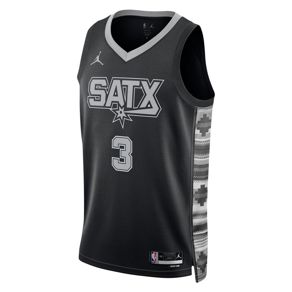 Keldon Johnson San Antonio Spurs Jordan Brand Unisex Swingman Jersey - Statement Edition - Black | NBA Fan Gear