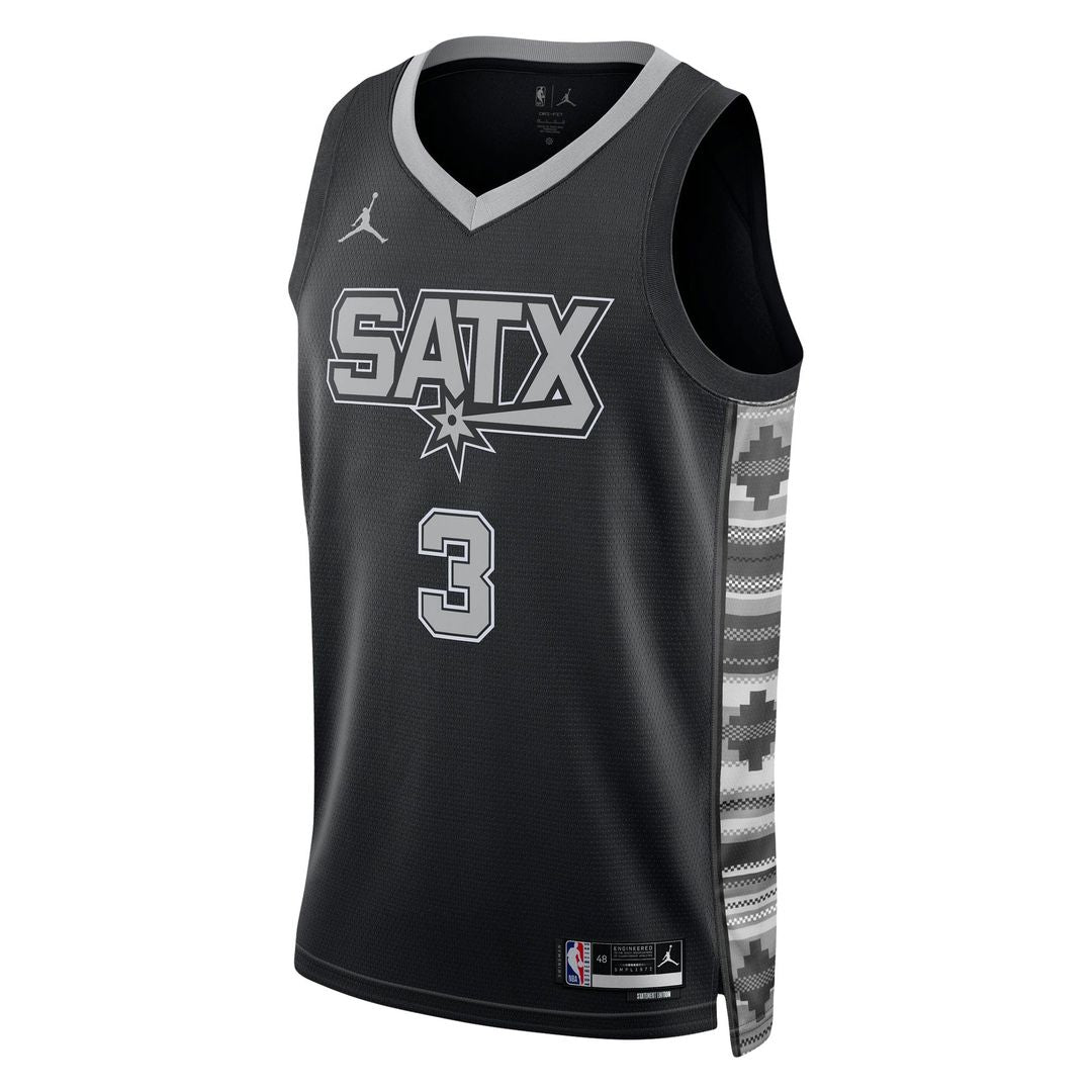 Keldon Johnson San Antonio Spurs Jordan Brand Unisex Swingman Jersey - Statement Edition - Black | NBA Fan Gear