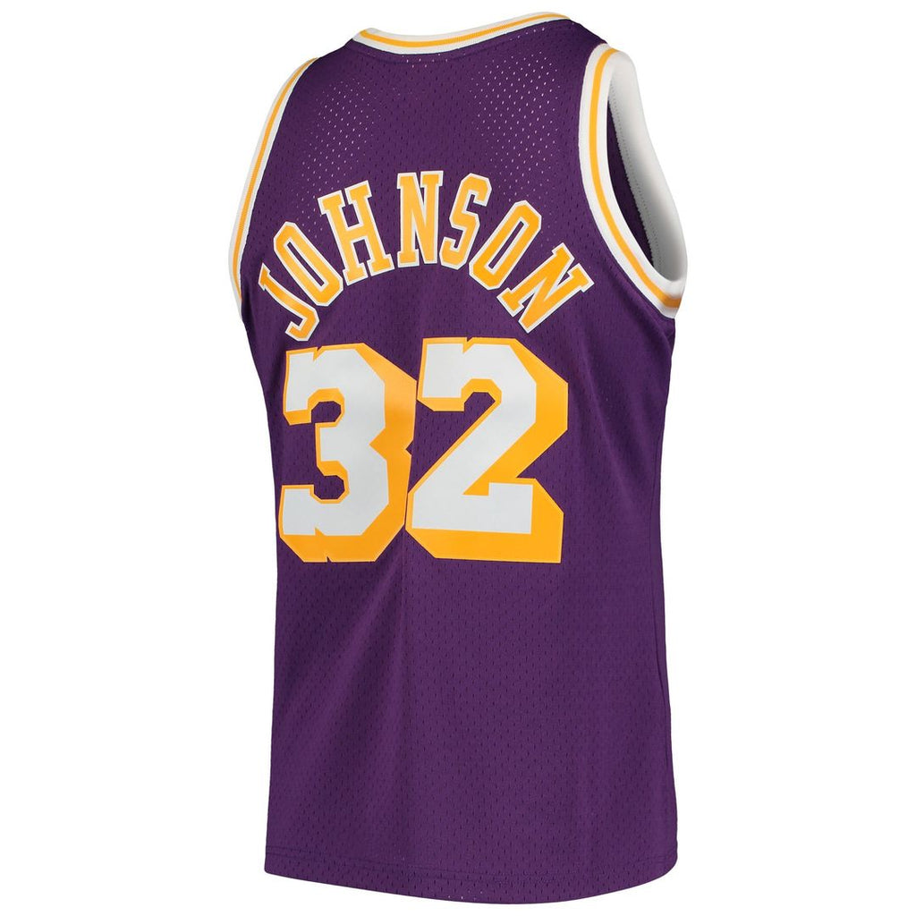 Magic Johnson Los Angeles Lakers Mitchell & Ness 1984/ 85 Hardwood Classics Swingman Jersey - Purple | NBA Fan Gear