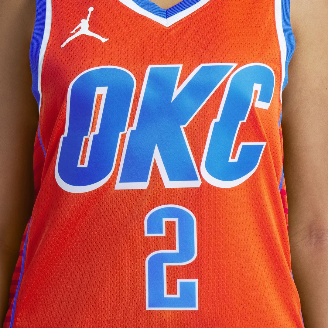 Shai Gilgeous-Alexander Oklahoma City Thunder Jordan Brand Unisex Swingman Jersey - Statement Edition - Orange | NBA Fan Gear