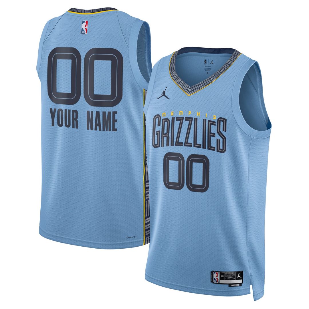 Memphis Grizzlies Jordan Brand Unisex 2022/ 23 Swingman Custom Jersey - Statement Edition - Blue | NBA Fan Gear