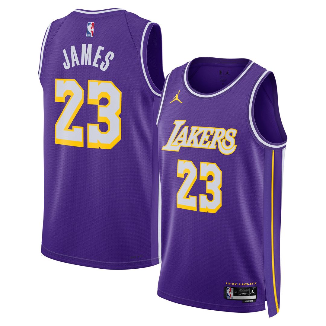 LeBron James Los Angeles Lakers Jordan Brand Unisex Swingman Jersey - Statement Edition - Purple | NBA Fan Gear