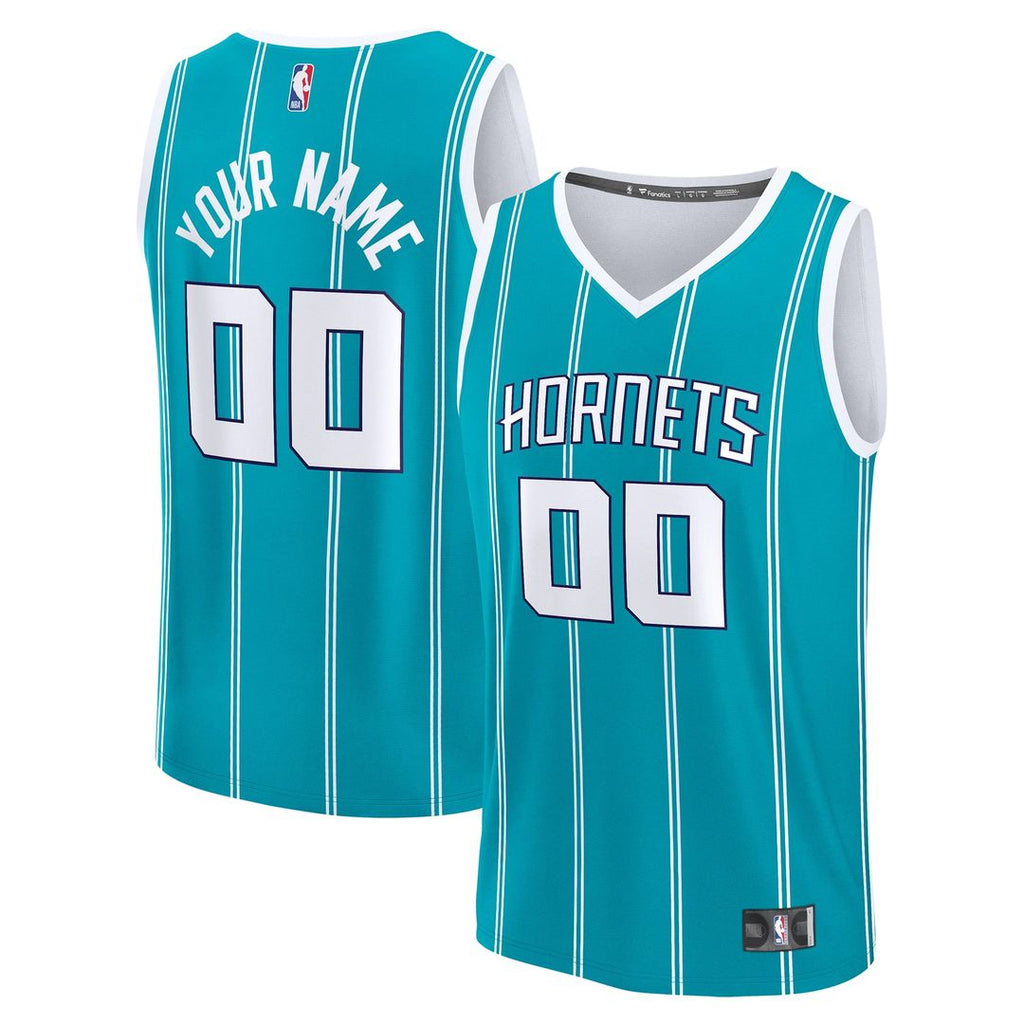 Charlotte Hornets Fanatics Fast Break Custom Jersey - Icon Edition - Teal | NBA Fan Gear