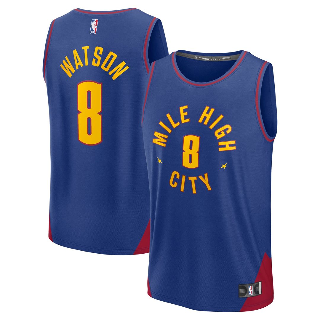 Peyton Watson Denver Nuggets Fanatics Fast Break Replica Player Jersey - Statement Edition - Blue | NBA Fan Gear
