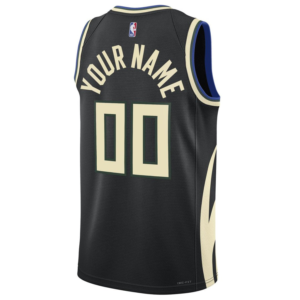 Milwaukee Bucks Jordan Brand Unisex 2022/ 23 Swingman Custom Jersey - Statement Edition - Black | NBA Fan Gear