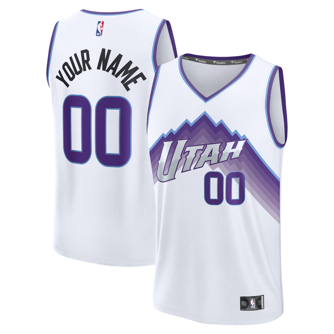 Utah Jazz Fanatics Youth Fast Break Replica Custom Jersey - Association Edition | NBA Fan Gear
