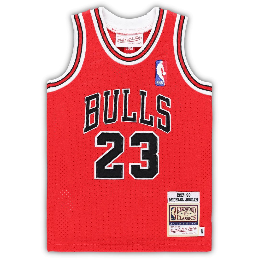 Michael Jordan Chicago Bulls Mitchell & Ness Infant 1985/ 86 Hardwood Classics Authentic Jersey - Red | NBA Fan Gear