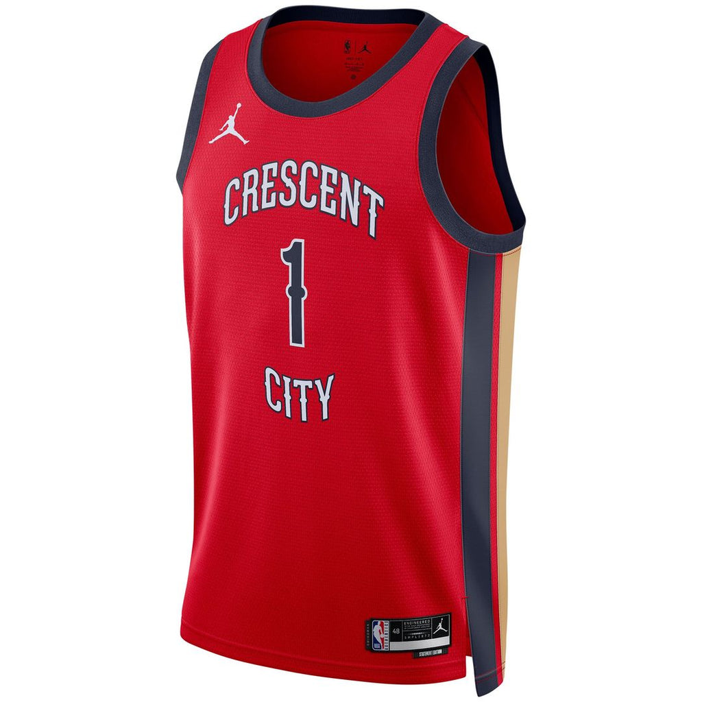 Zion Williamson New Orleans Pelicans Jordan Brand Unisex Swingman Jersey - Statement Edition - Red | NBA Fan Gear