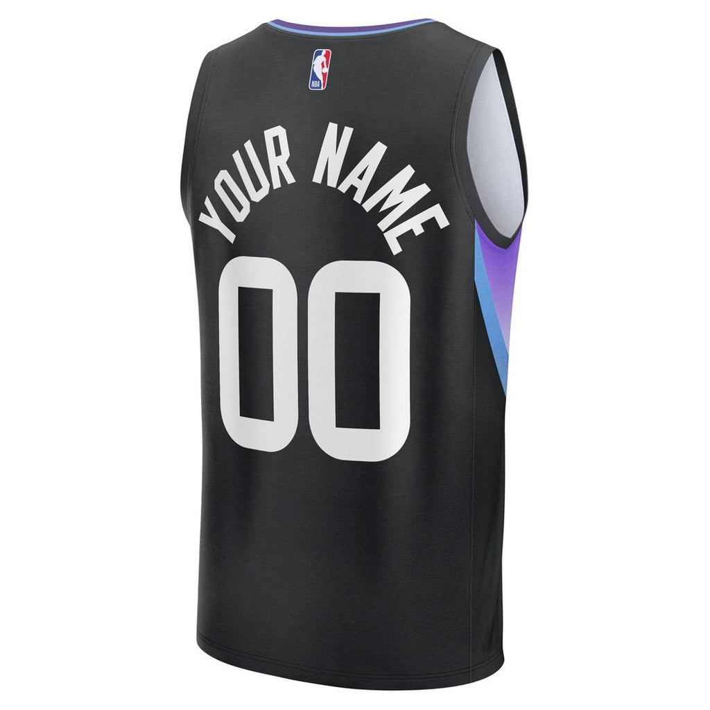 Utah Jazz Fanatics Fast Break Custom Jersey - Statement Edition - Black | NBA Fan Gear