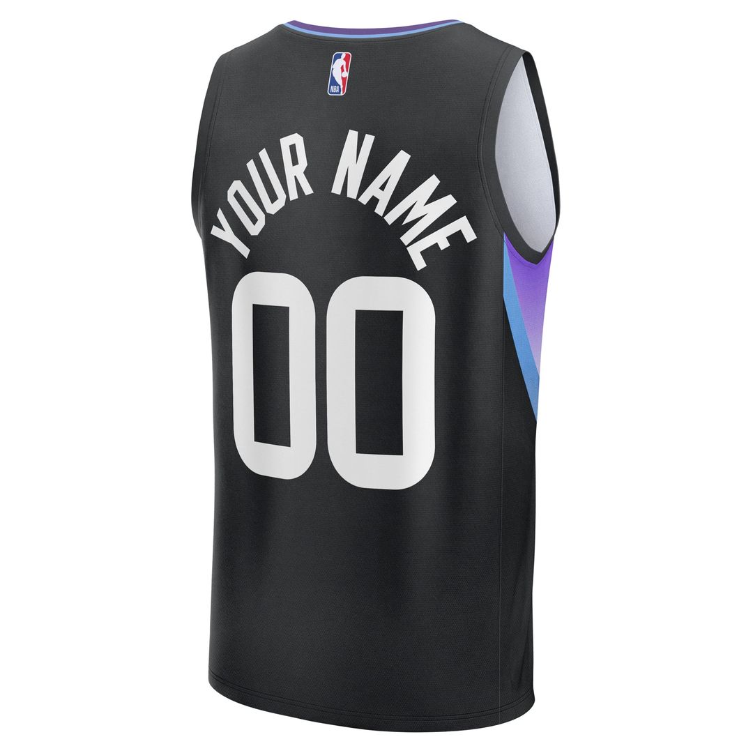 Utah Jazz Fanatics Fast Break Custom Jersey - Statement Edition - Black | NBA Fan Gear