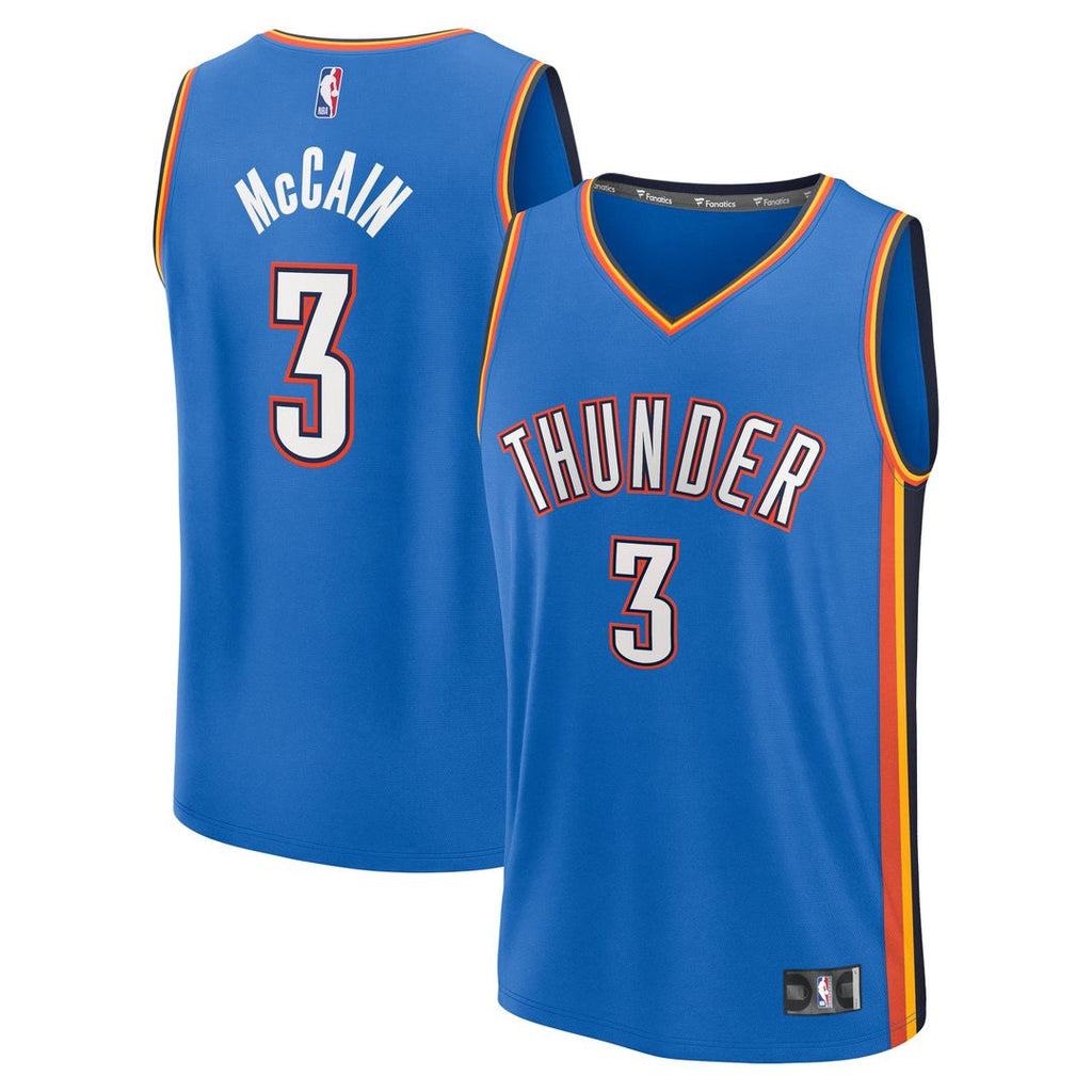 Jared McCain Oklahoma City Thunder Fanatics Fast Break Jersey - Blue - Icon Edition | NBA Fan Gear