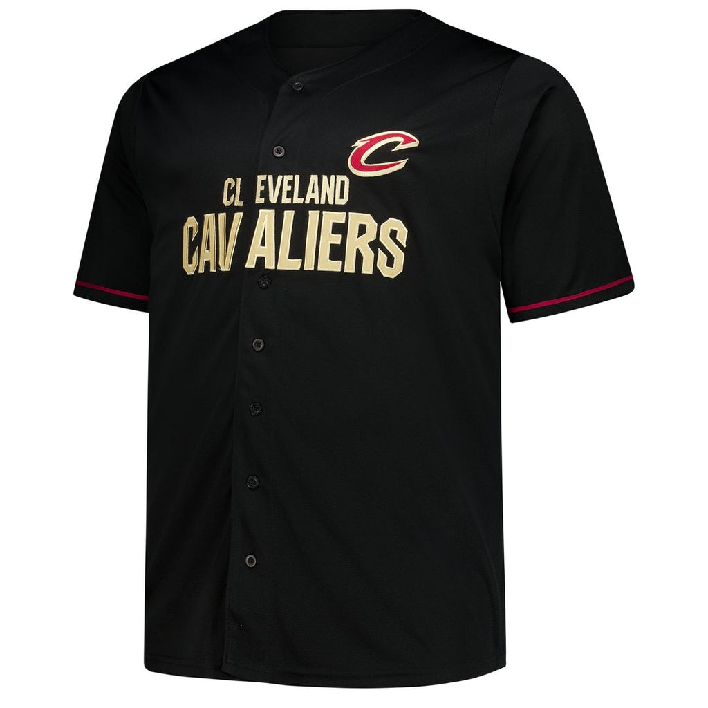 Cleveland Cavaliers Fanatics Big & Tall Pop Full-Button Jersey - Black | NBA Fan Gear