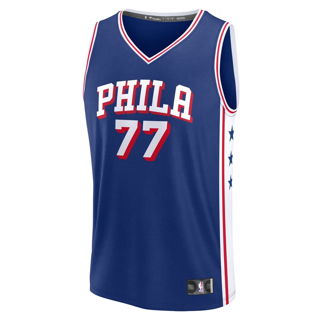 V. J. Edgecombe Philadelphia 76ers Fanatics Youth 2025 NBA Draft First Round Pick Fast Break Replica Jersey - Icon Edition - Royal | Fan Gear