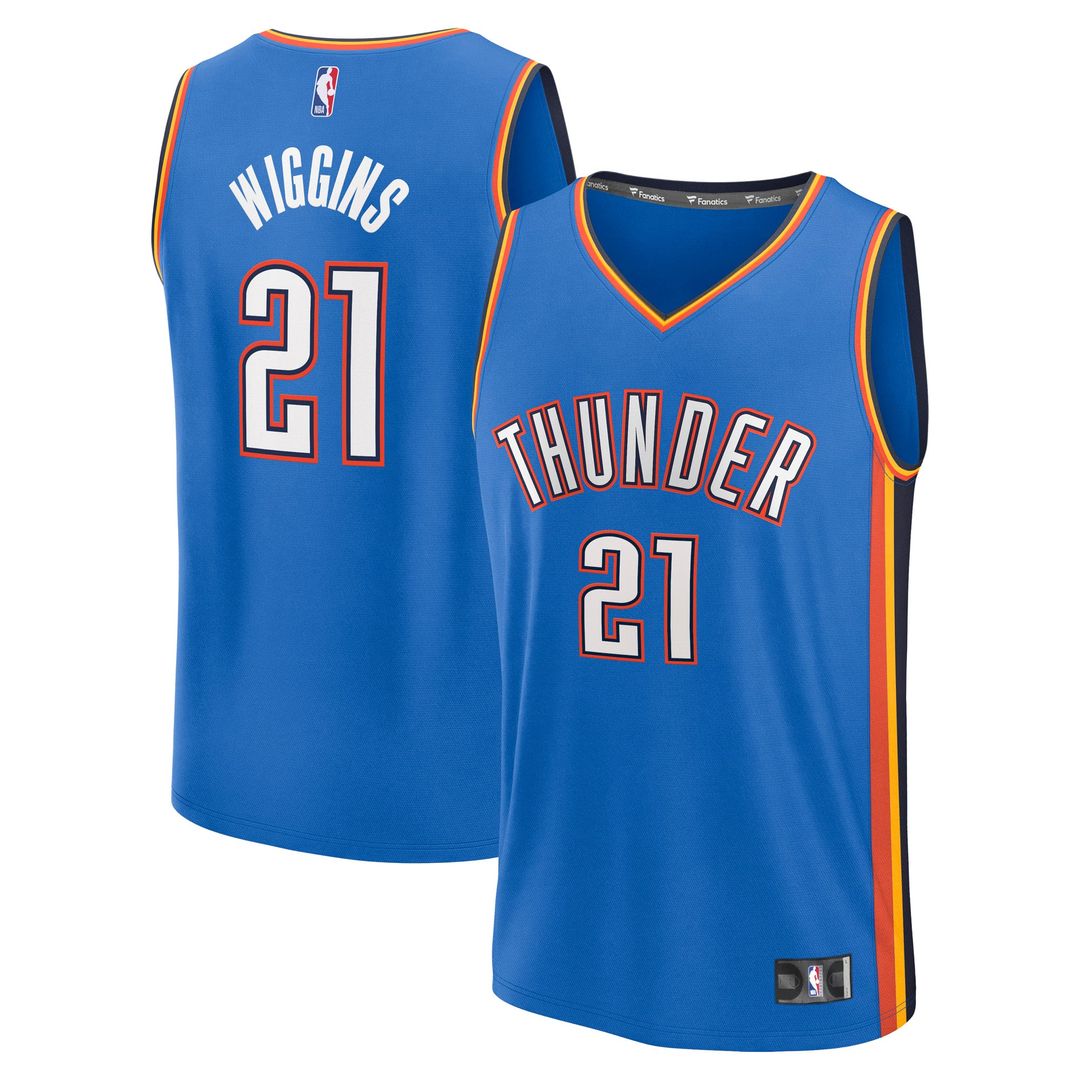 Aaron Wiggins Oklahoma City Thunder Fanatics Fast Break Replica Player Jersey - Icon Edition - Blue | NBA Fan Gear