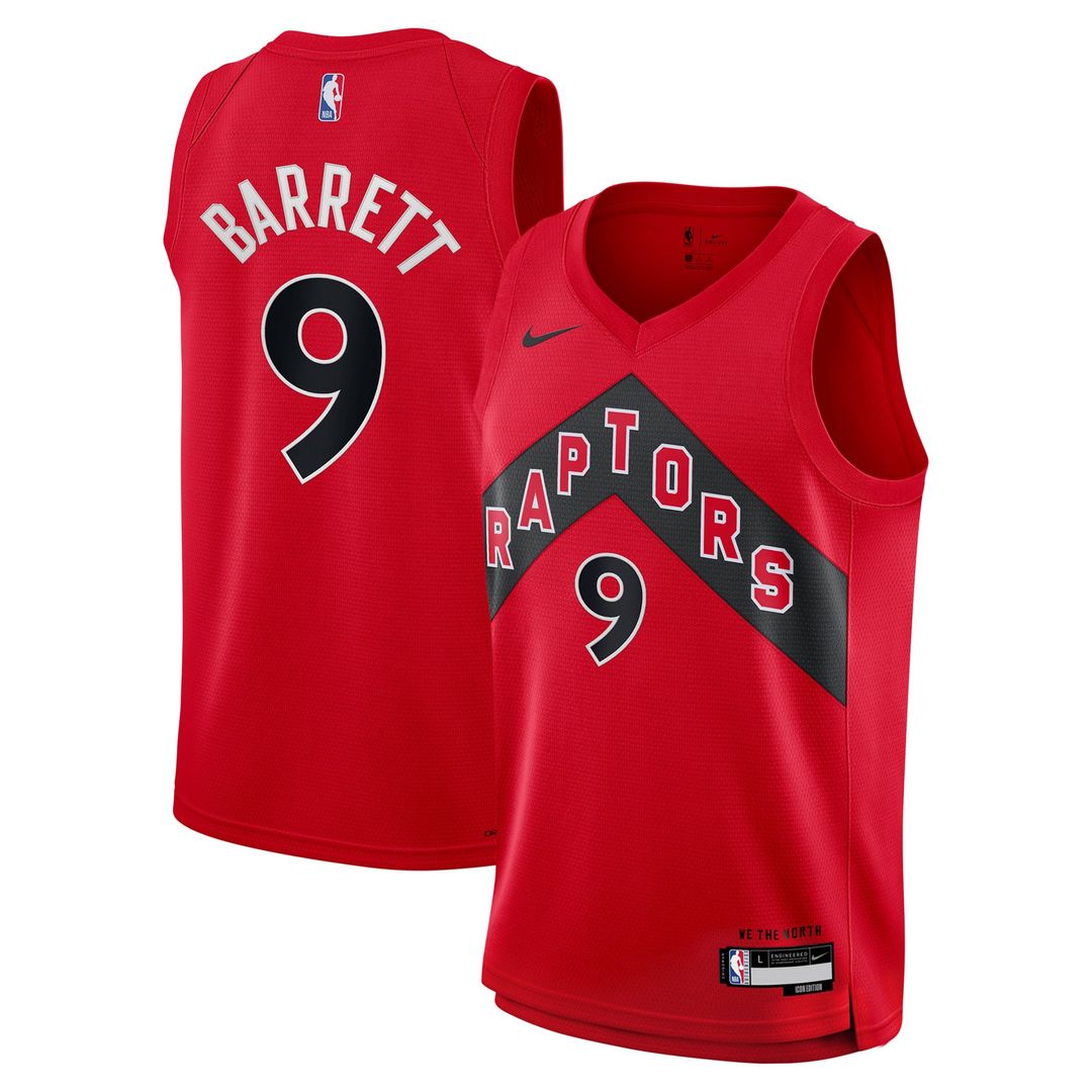 RJ Barrett Toronto Raptors Nike Youth Swingman Jersey - Icon Edition - Red | NBA Fan Gear