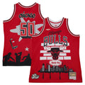 Chicago Bulls Mitchell & Ness x Tats Cru Hardwood Classics Fashion Jersey - Red | NBA Fan Gear