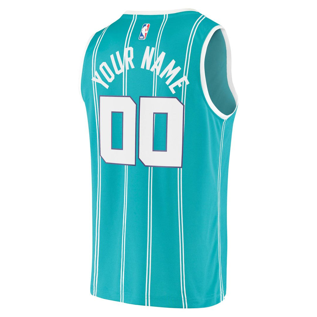 Charlotte Hornets Fanatics Fast Break Replica Custom Jersey - Icon Edition - Teal | NBA Fan Gear