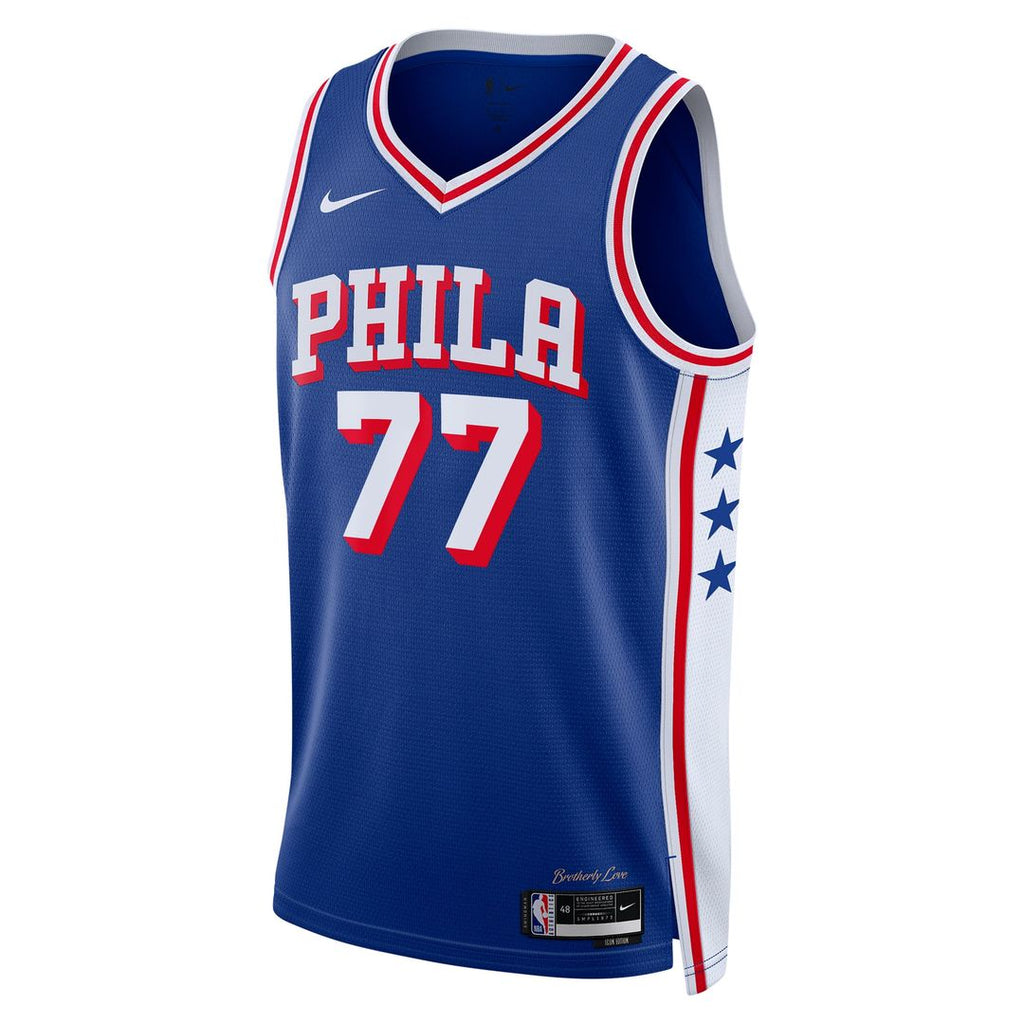 V. J. Edgecombe Philadelphia 76ers Nike Unisex 2025 NBA Draft First Round Pick Swingman Jersey - Icon Edition - Royal | Fan Gear