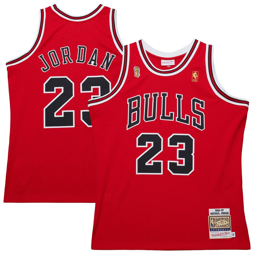Michael Jordan Chicago Bulls Mitchell & Ness 1996/ 97 Throwback Authentic Jersey - Red | NBA Fan Gear