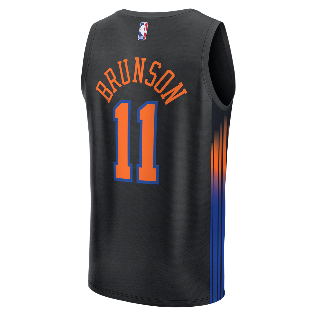 Jalen Brunson New York Knicks Fanatics Fast Break Jersey - Statement Edition - Black | NBA Fan Gear