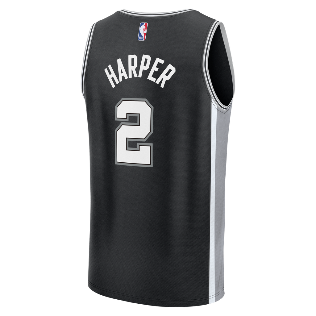 Dylan Harper San Antonio Spurs Fanatics Fast Break Jersey - Black - Icon Edition | NBA Fan Gear