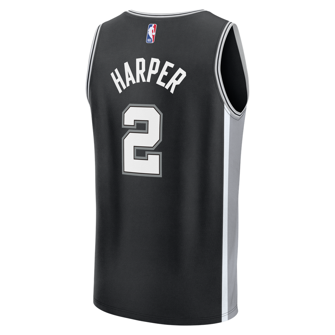 Dylan Harper San Antonio Spurs Fanatics Fast Break Jersey - Black - Icon Edition | NBA Fan Gear
