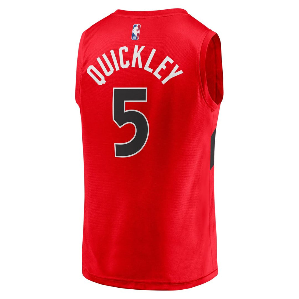 Immanuel Quickley Toronto Raptors Fanatics Fast Break Player Jersey - Icon Edition - Red | NBA Fan Gear