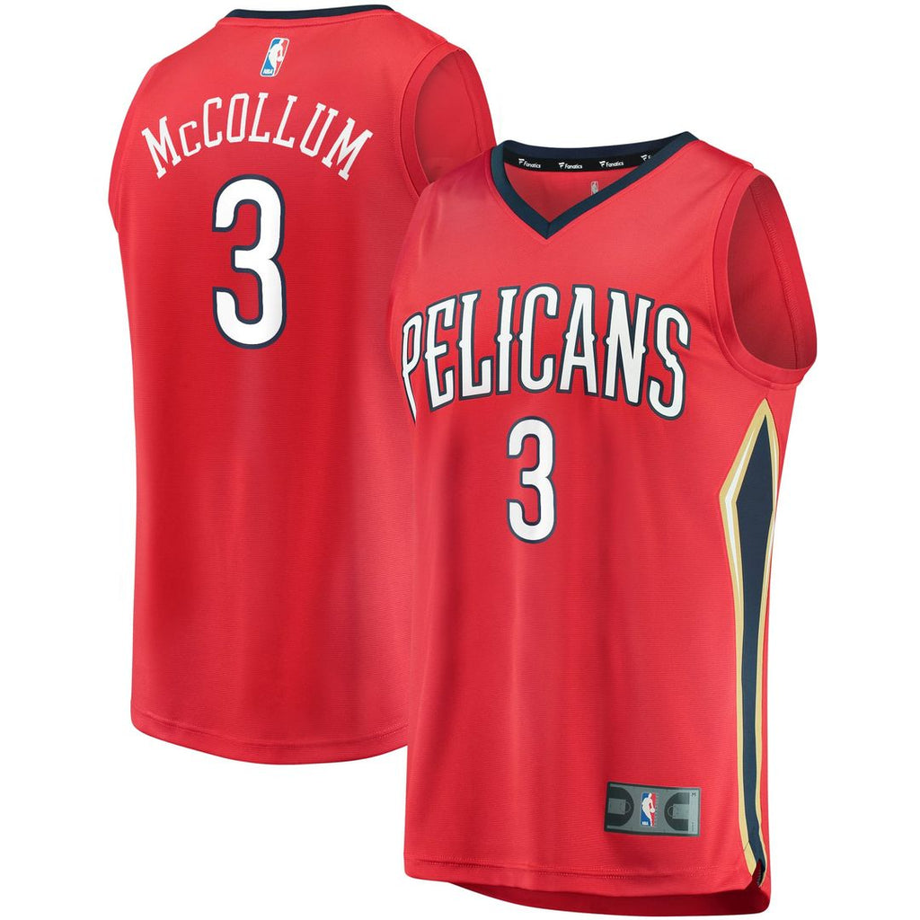 C.J. McCollum New Orleans Pelicans Fanatics Youth Fast Break Replica Player Jersey Red - Statement Edition | NBA Fan Gear