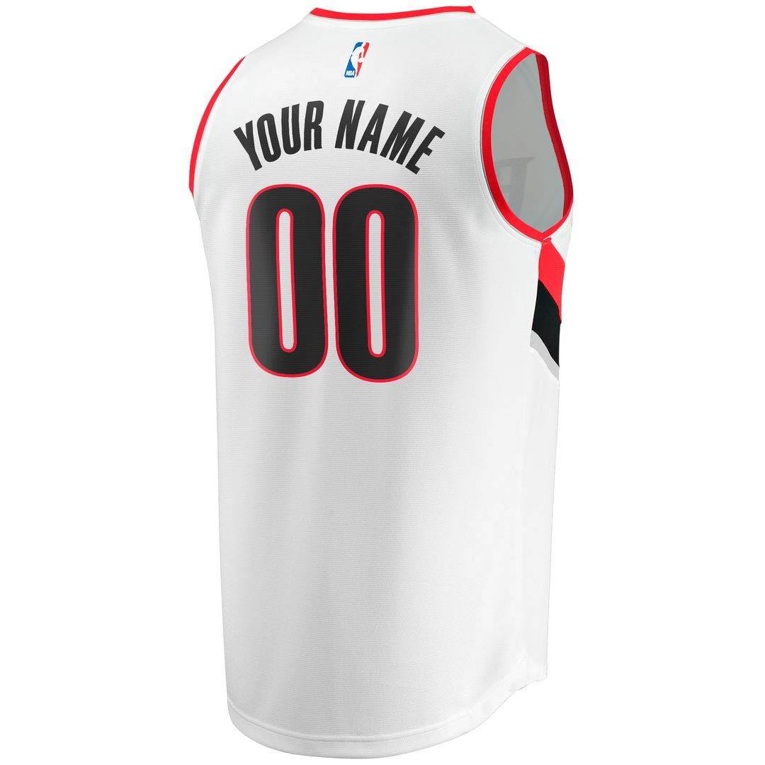 Portland Trail Blazers Fanatics Fast Break Custom Replica Jersey - Association Edition - White | NBA Fan Gear