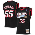 Dikembe Mutombo Philadelphia 76ers Mitchell & Ness Hardwood Classics Swingman Jersey - Black | NBA Fan Gear