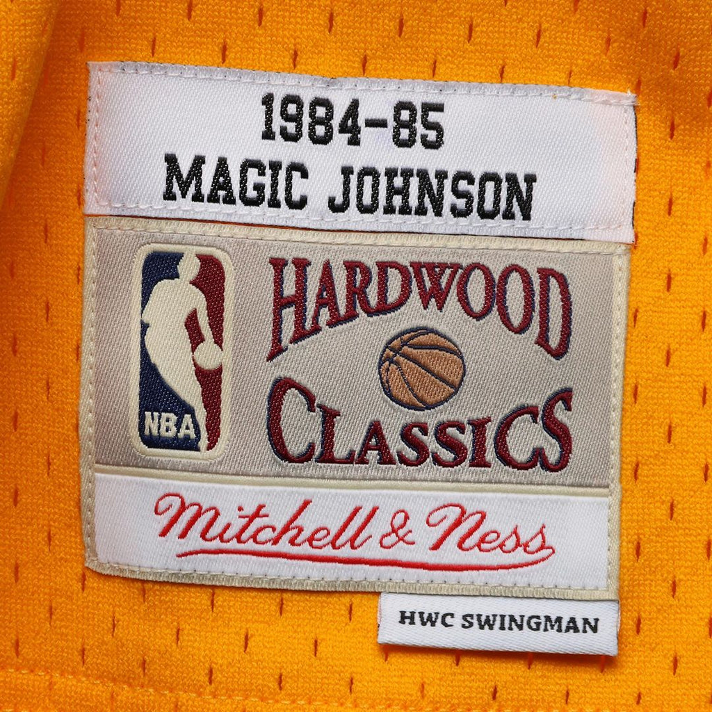 Magic Johnson Los Angeles Lakers Mitchell & Ness 1984/ 85 Hardwood Classics Swingman Jersey - Gold | NBA Fan Gear