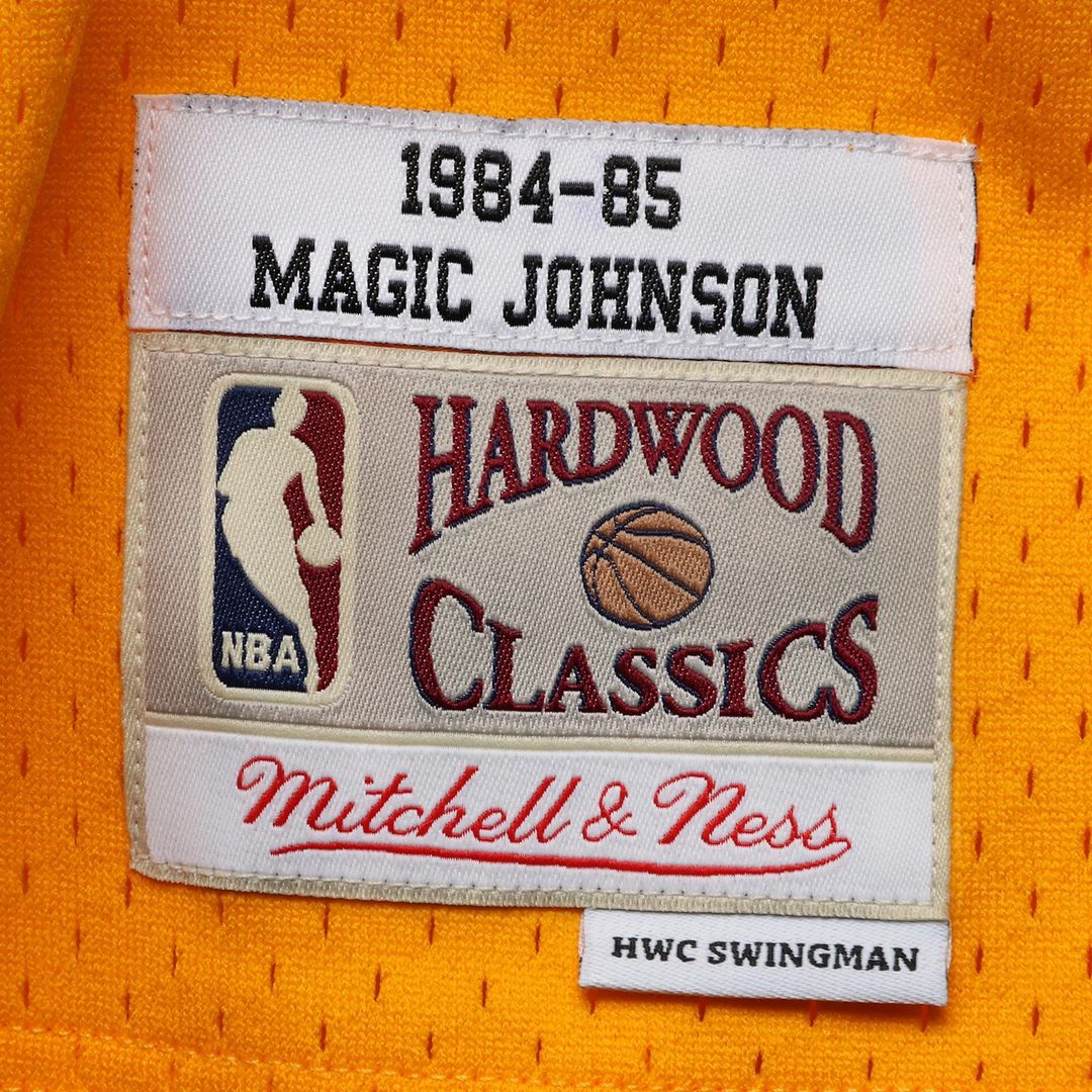 Magic Johnson Los Angeles Lakers Mitchell & Ness 1984/ 85 Hardwood Classics Swingman Jersey - Gold | NBA Fan Gear
