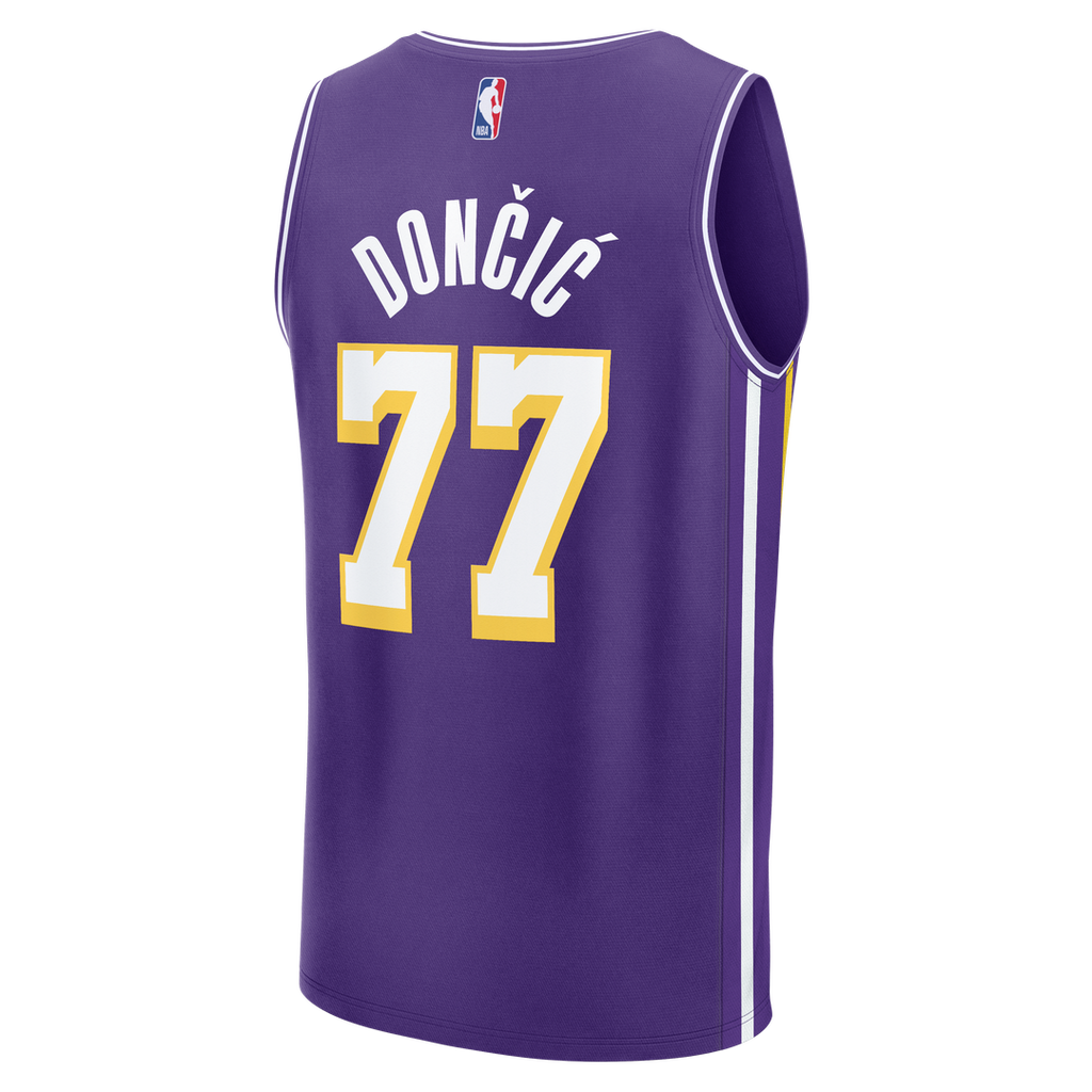 Luka Dončić Los Angeles Lakers Fanatics Youth Fast Break Jersey - Statement Edition - Purple | NBA Fan Gear