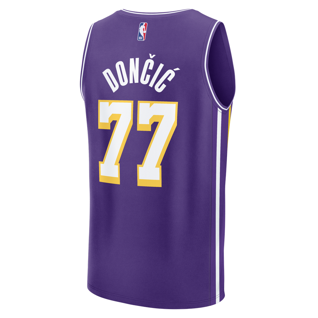 Luka Dončić Los Angeles Lakers Fanatics Youth Fast Break Jersey - Statement Edition - Purple | NBA Fan Gear
