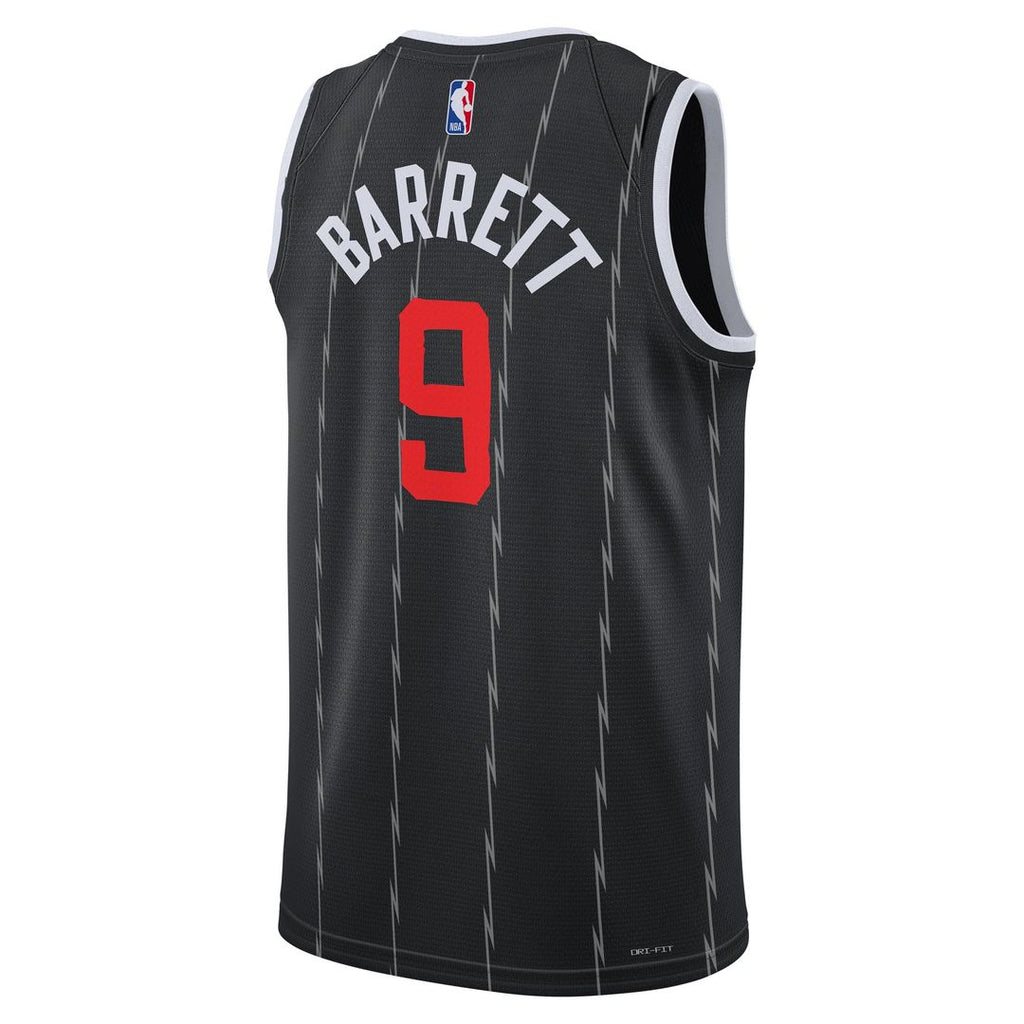 RJ Barrett Toronto Raptors Nike Unisex 2025/ 26 Swingman Jersey - Black - City Edition | NBA Fan Gear